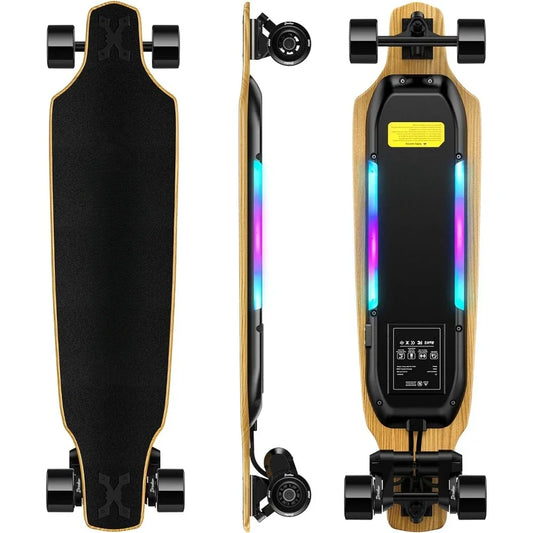 Electric Skateboards,1800W Dual Motors with Remote Control,Top Speed 25MPH,Longboard with Belt Drive System,Electric Skateboards