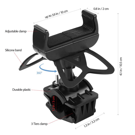 Bike Phone Mount Motorcycle Cell Phone Holder Bicycle Handlebar For