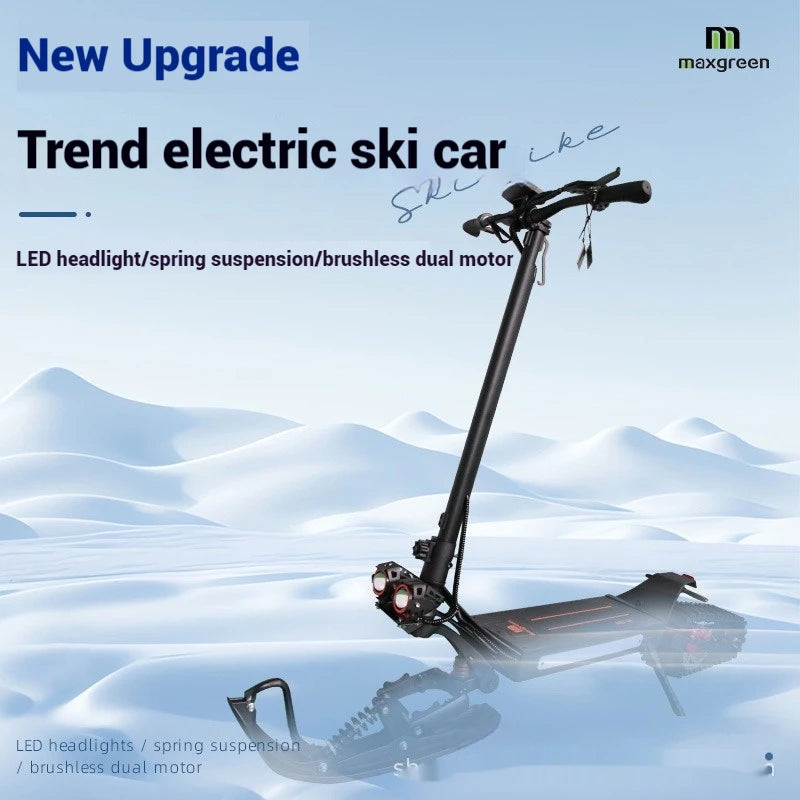 48V/60V 2000W New Design Aluminum Electric Scooter Foldable Track For Adults Snowmobile Snow Trail Style Sledges