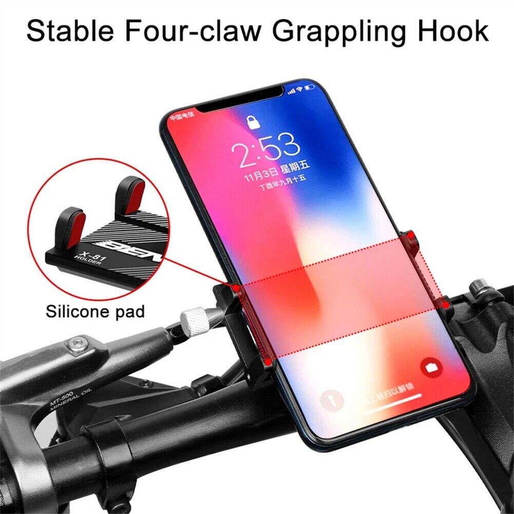 Aluminum Motorcycle Bike Bicycle Holder Mount Handlebar For Cell Phone