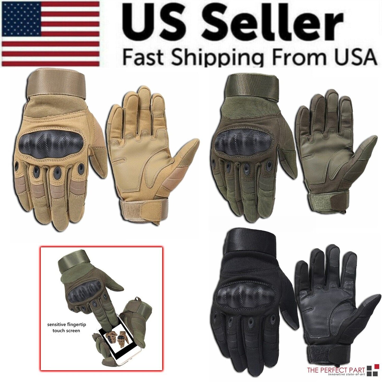 Tactical Motorcycle Motocross Full Finger Gloves Motorbike Riding