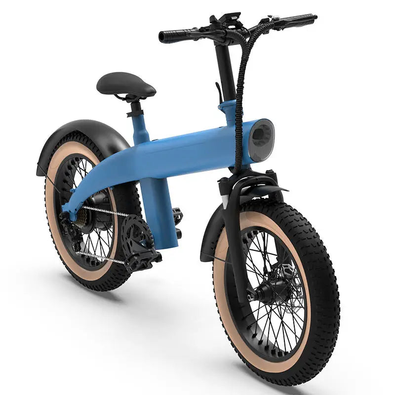 Smart Electronic Road Electric Bicycles Fatbike with Aluminum Alloy Frames Folding Bars Rear Carrier Lithium Batteries Fat Tires