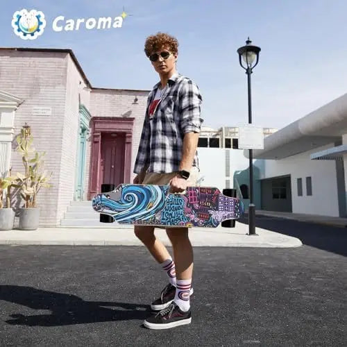 Caroma Electric Skateboards for Adults, 700W Brushless Motor, 18.6MPH Top Speed, 12 Miles Max Range, 3 Speed Modes, Electr