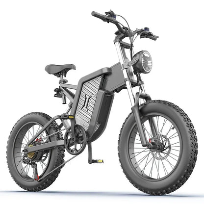 OEM Factory gray battery removeable 48v Lithium Full Suspension EKX X20 Electric Bicycle 20 Inch Fat Tire  Mountain Bike