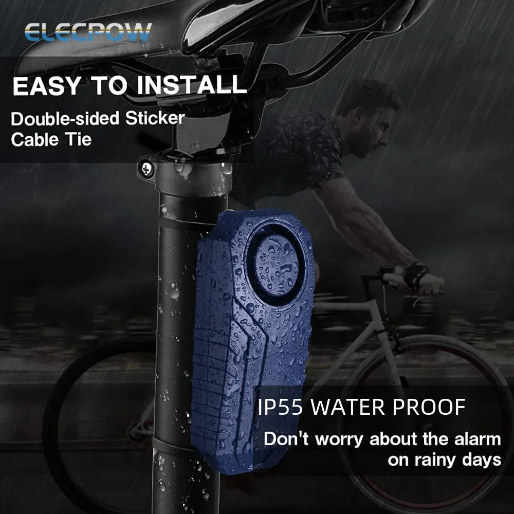 Elecpow Bicycle Alarm Wireless Remote Control Electric Scooter Bike Anti theft Alarm 113dB Waterproof Motorcycle Alarm System