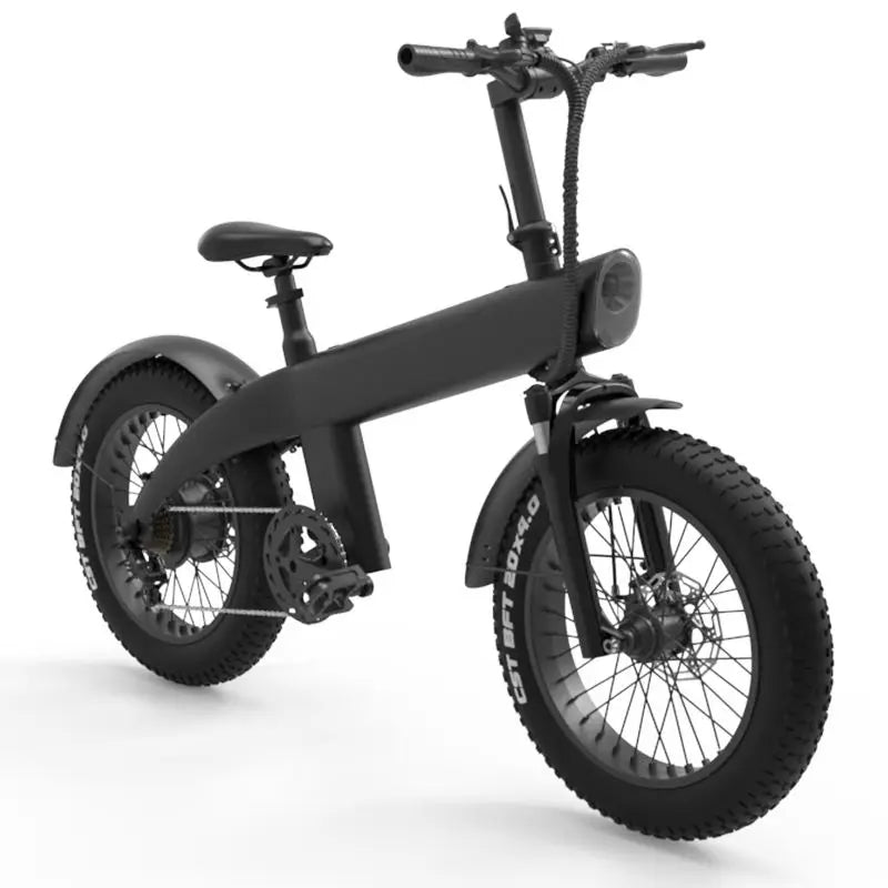 Smart Electronic Road Electric Bicycles Fatbike with Aluminum Alloy Frames Folding Bars Rear Carrier Lithium Batteries Fat Tires